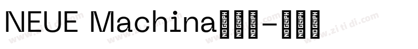NEUE Machina英文字字体转换